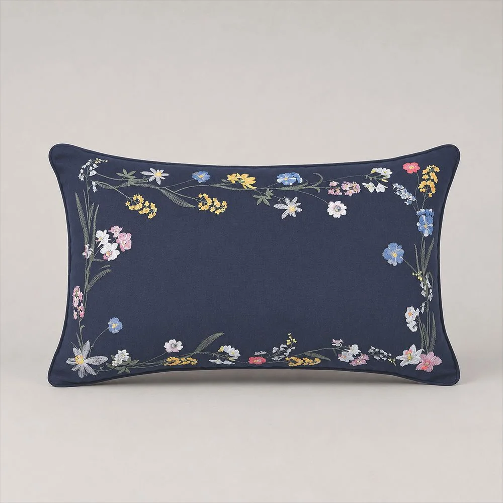 Almofada 30x50cm Buddemeyer Luxus Moon Garden Azul.