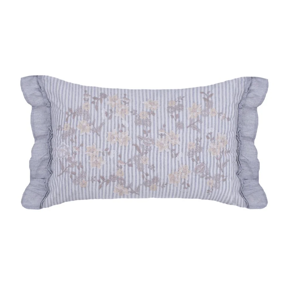 Almofada 30x50cm Buddemeyer Luxus Vernazza Cinza