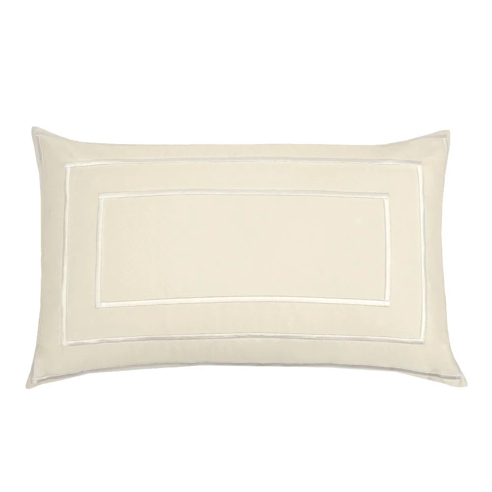 Almofada 30x50cm Cetim 400 Fios Savile Buddemeyer Luxus Branco