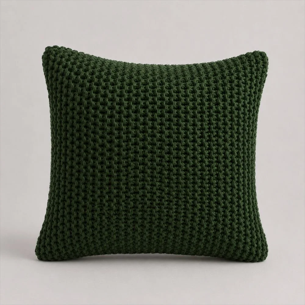 Almofada Tricot Piemonte Buddemeyer Luxus 40x40cm Verde Floresta