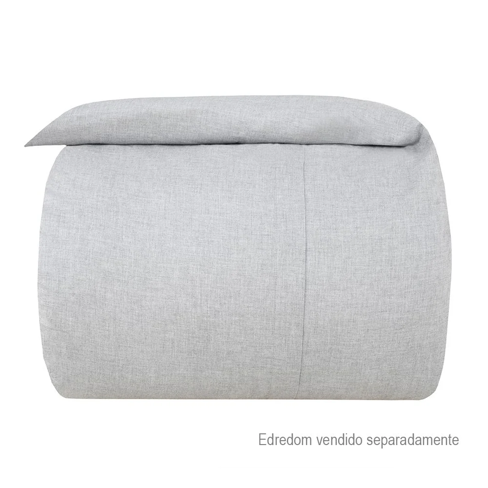 Capa p/ Duvet Queen Buddemeyer Luxus Lavi 60% Algodão 20% Viscose 20% Lã. Algodão Penteado Cinza