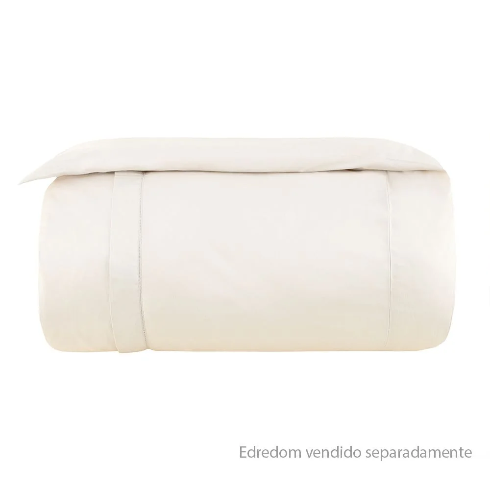 Capa p/ Edredom Casal Cetim 300 Fios Buddemeyer Bud Vision New Colors II 100% Algodão Penteado Bege