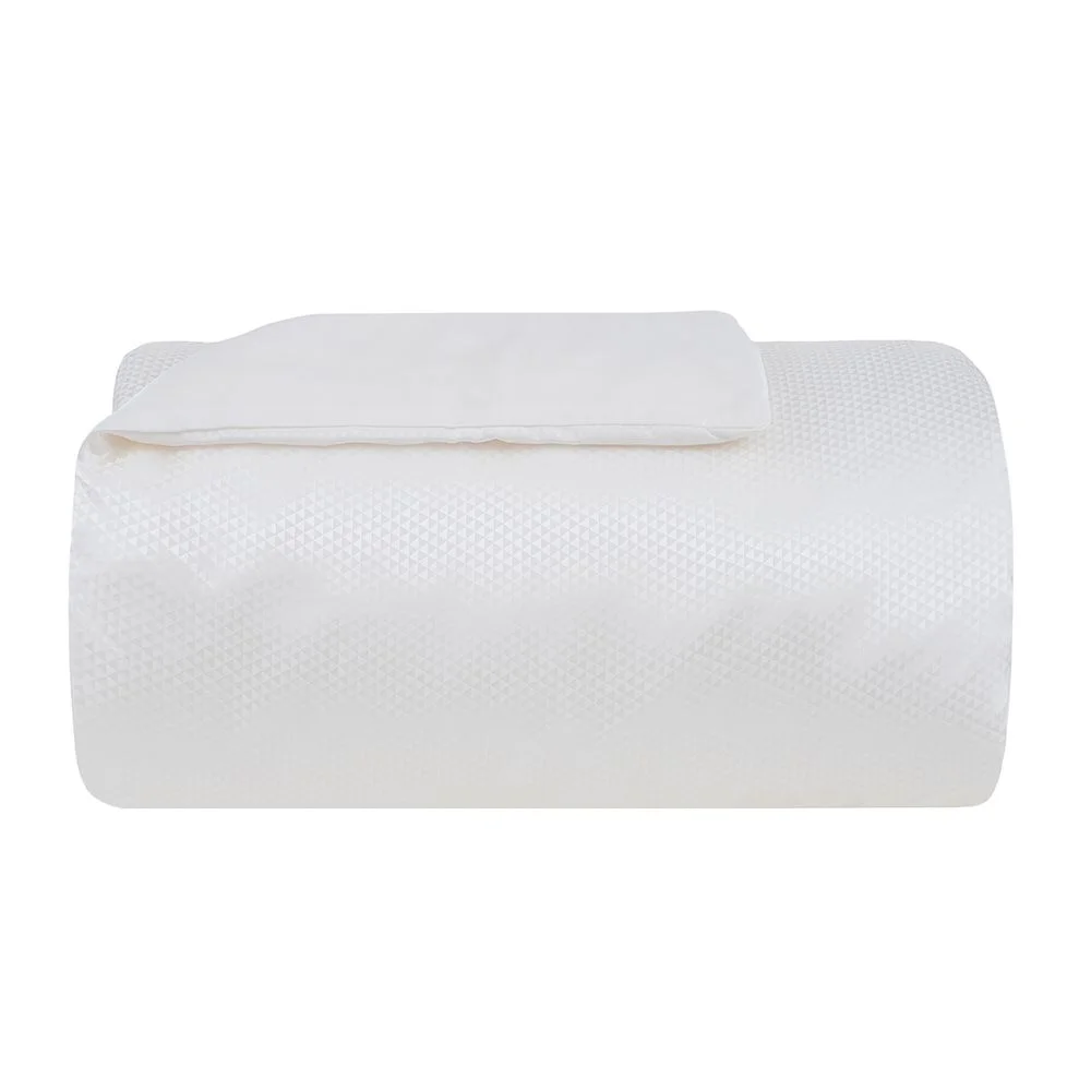 Colcha Queen Buddemeyer Luxus Seda Natural Branco