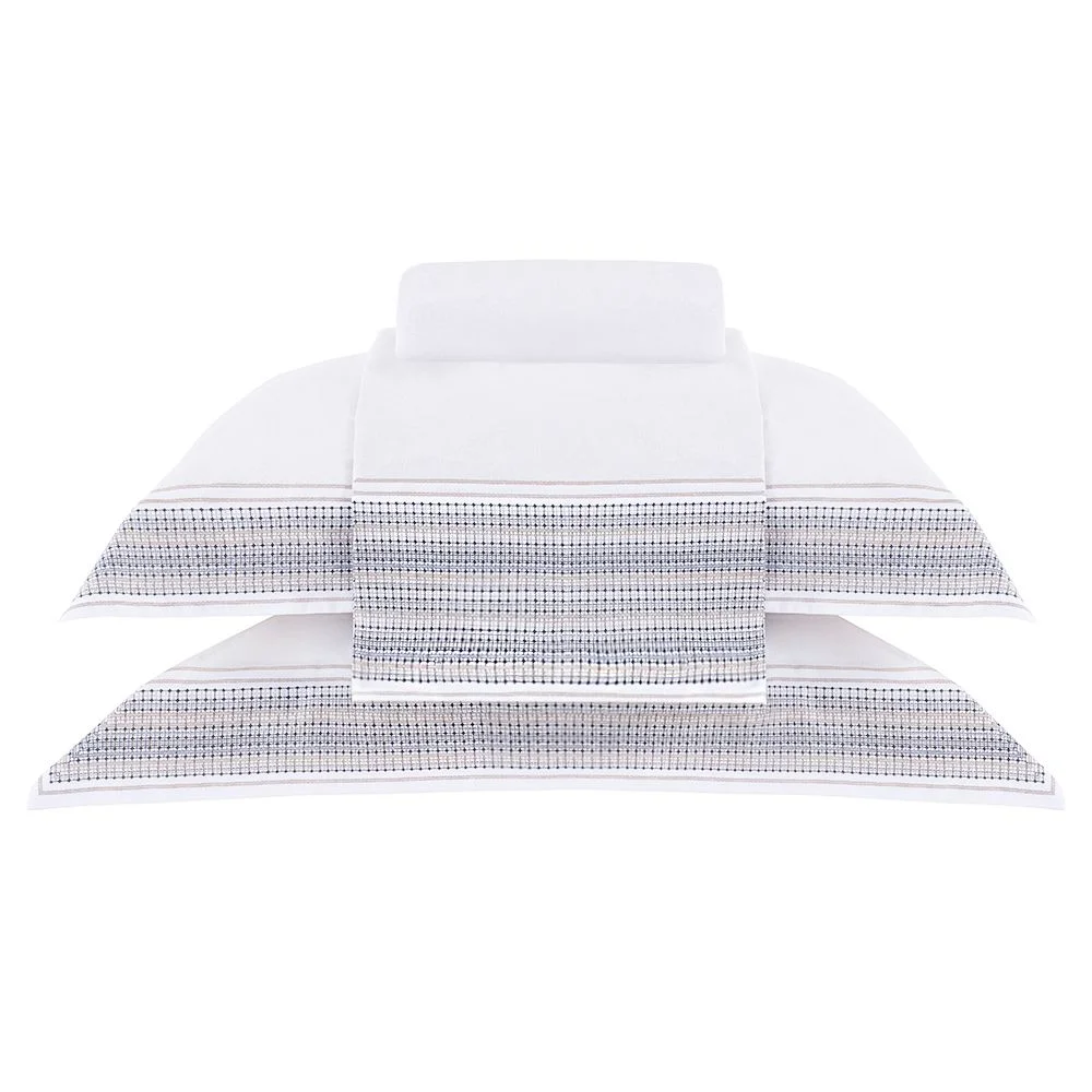 Jogo de Cama King Gran Percal 200 Fios Buddemeyer Bourbon 100% Algodão Penteado Estampado 4 peças