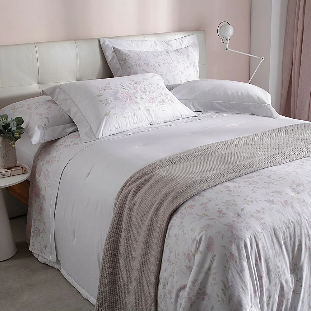 Jogo de Cama Queen Gran Percalle 200 Fios Buddemeyer Dolce 100% Algodão Estampado 4 peças