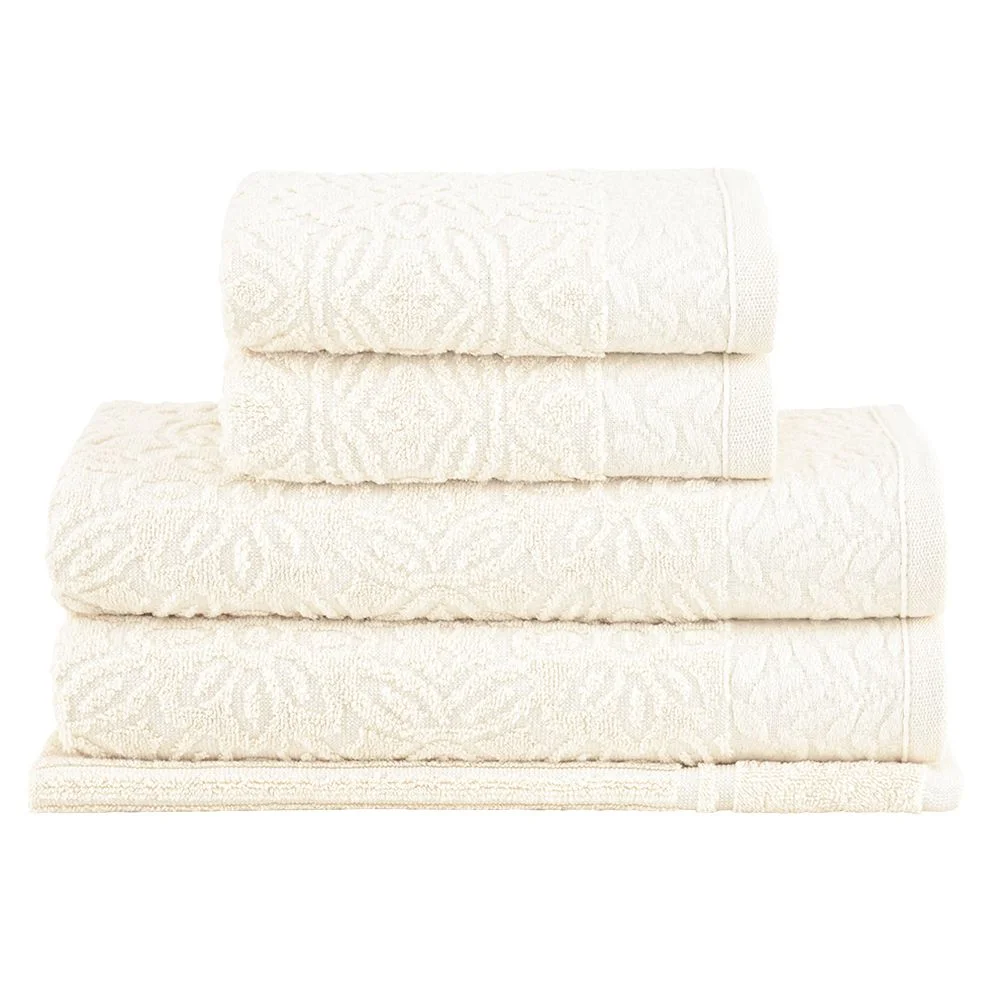Jogo de Toalhas Buddemeyer Floralis Extra Soft Banho Branco 5 peças