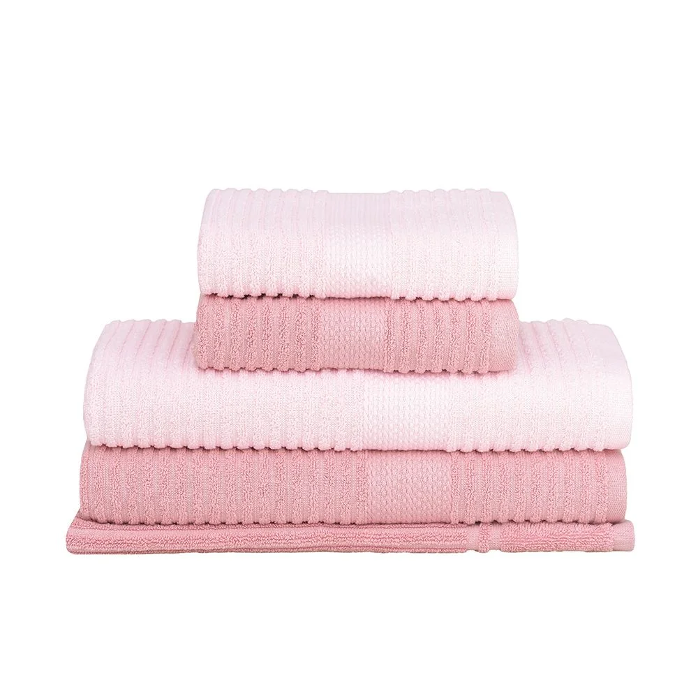 Jogo de toalhas Buddemeyer Doris Extra Soft Banho Rosa/ Rosa Claro 5 peças