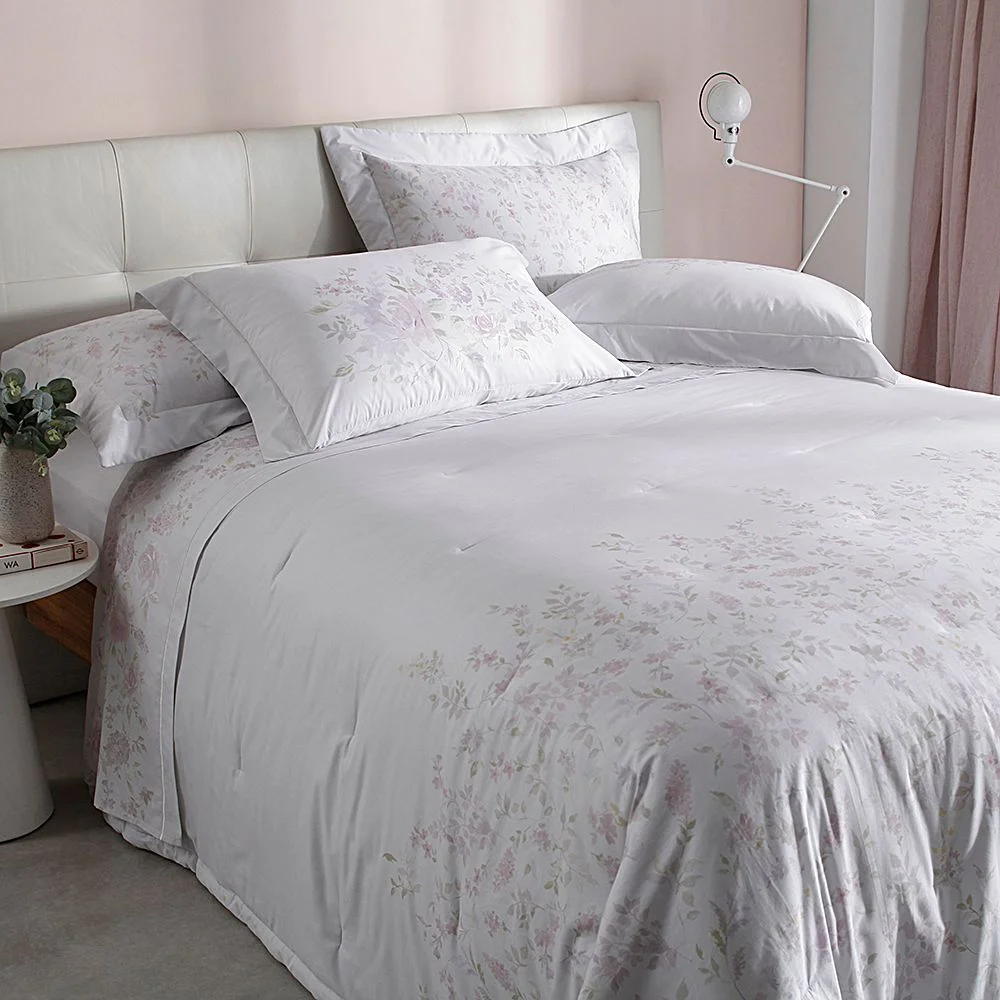 Kit Colcha Casal Gran Percalle 200 Fios Buddemeyer Dolce 100% Algodão Estampado 3 peças
