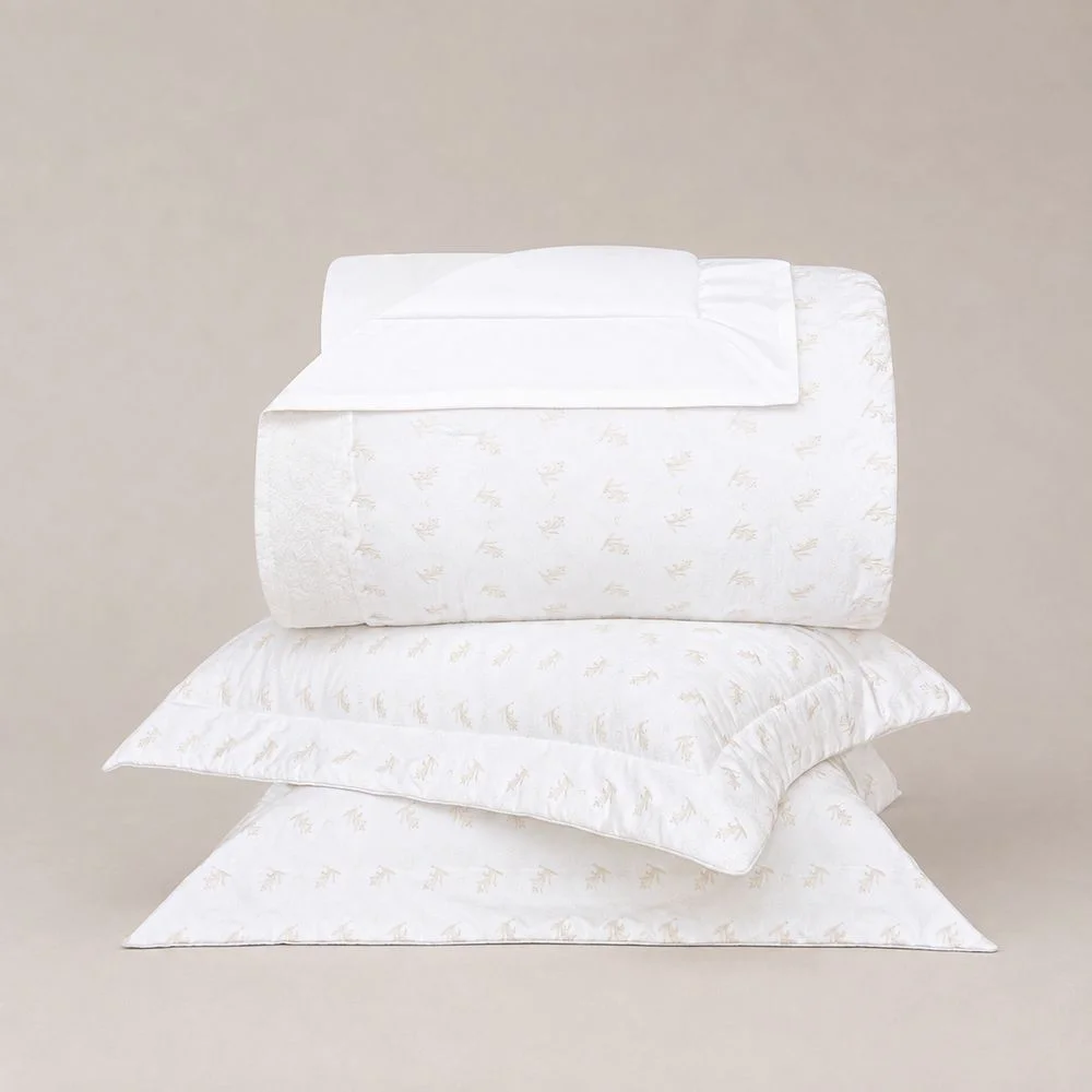 Kit Colcha Super King Buddemeyer Luxus Cammeo 100% Algodão, Branca , 3 peças.