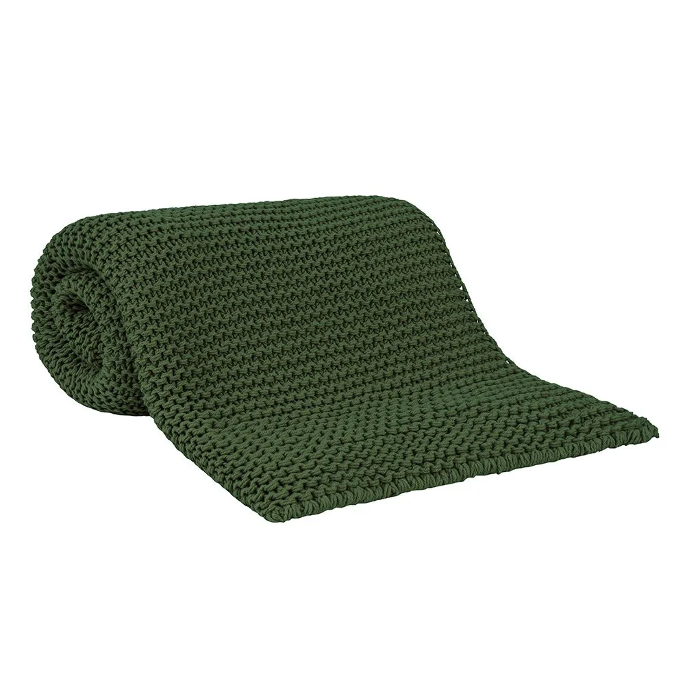 Manta Tricot Piemonte Buddemeyer Luxus 130x170cm Verde Floresta